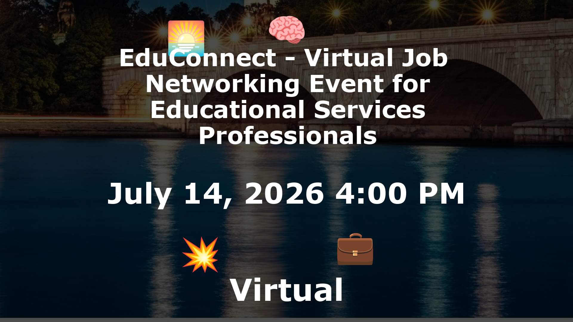 EduConnect - Virtual Job  Networking Event for Educational Services Professionals event image